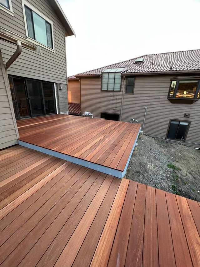 Hardwood deck and stairs